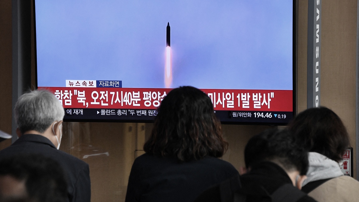 Corea del Norte hizo un nuevo ensayo militar Foto AFP